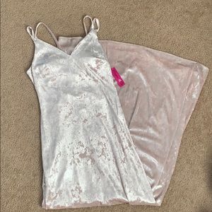 Champagne Velvet Maxi dress